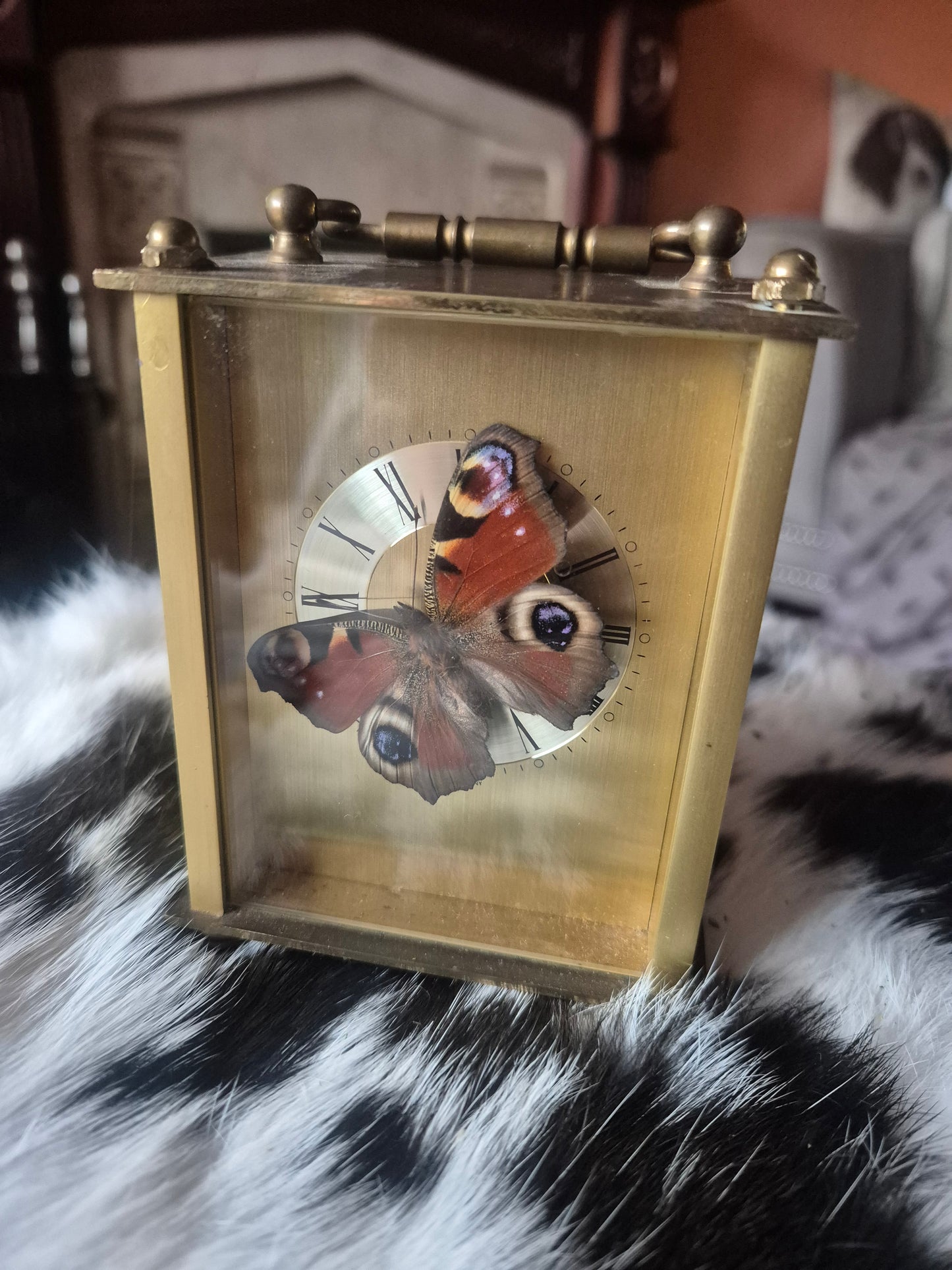 Peacock Butterfly Clock