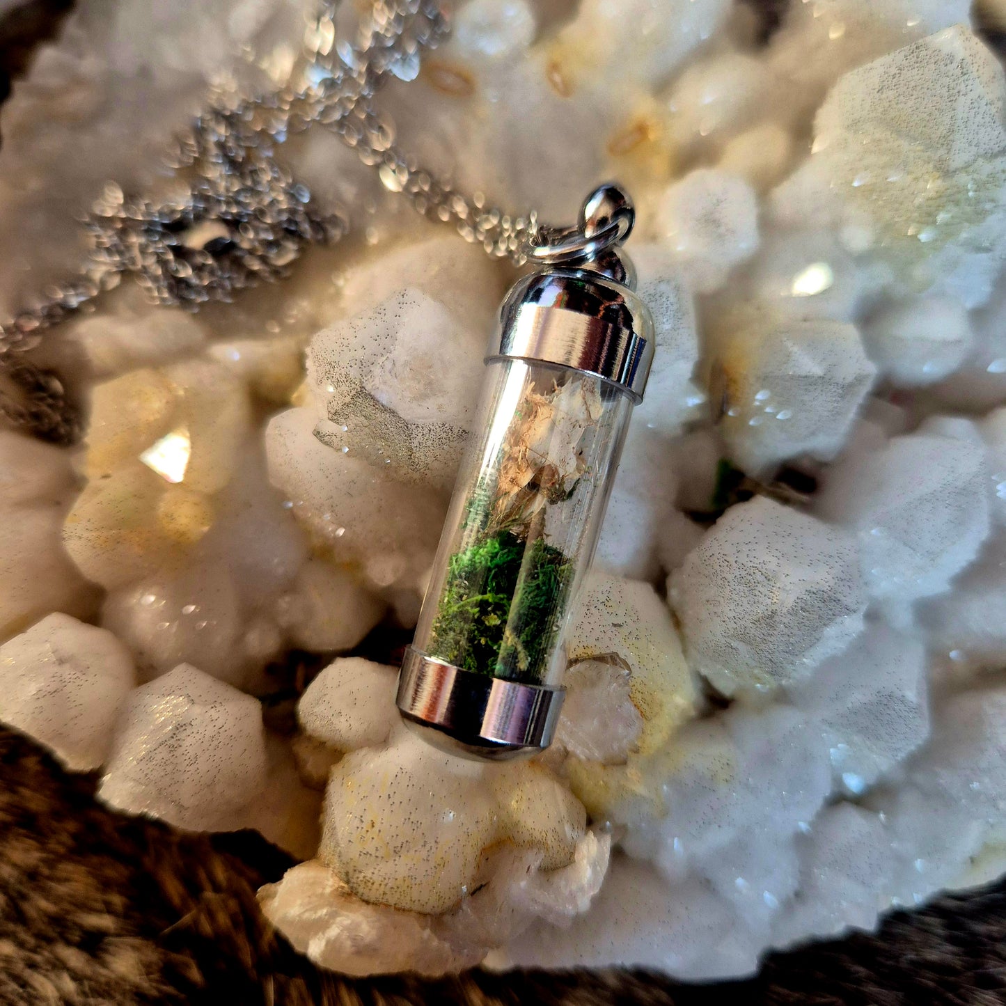 Skull and Moss Pendant