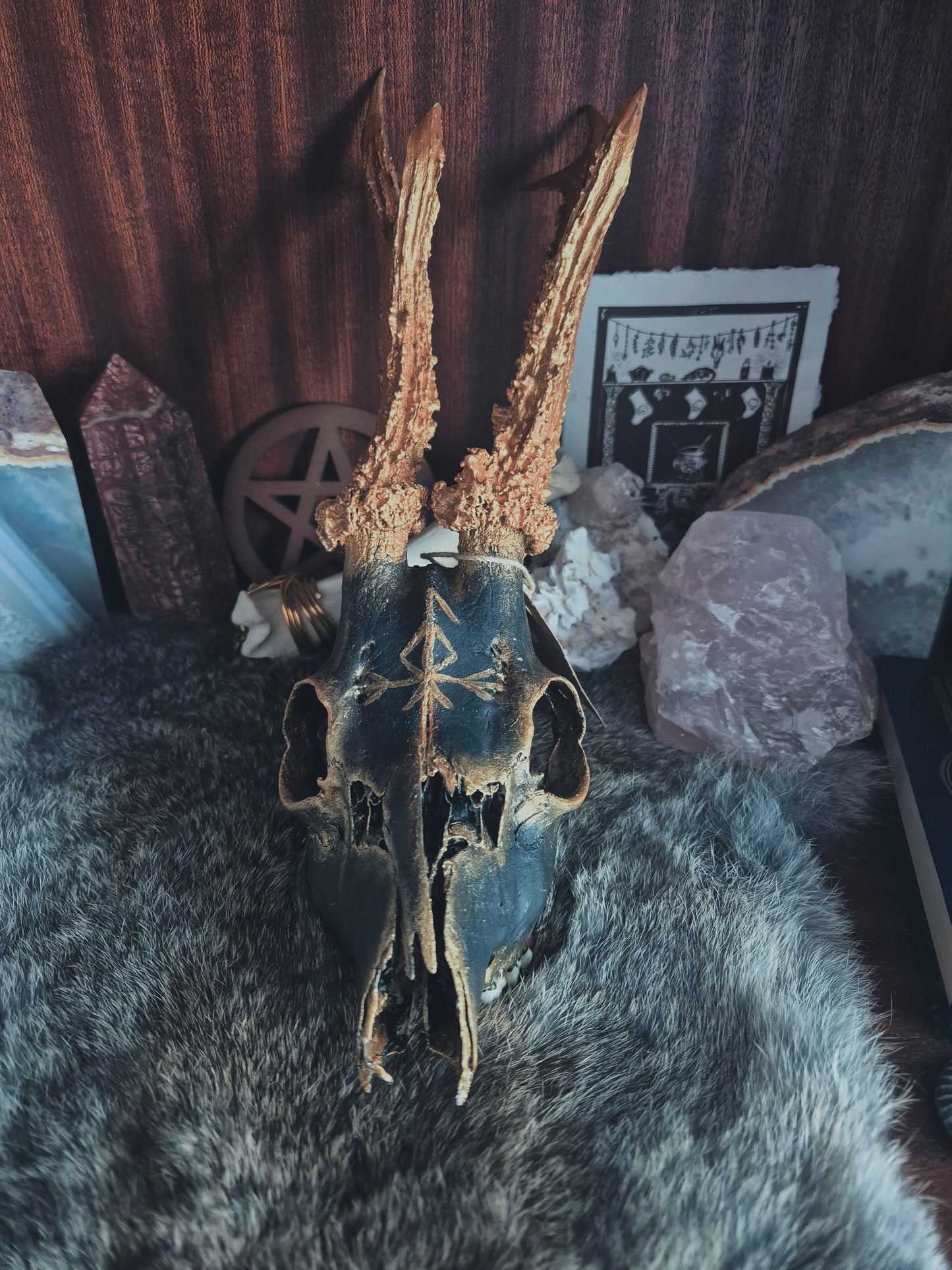 Sigil Painted Roe Deer Skull