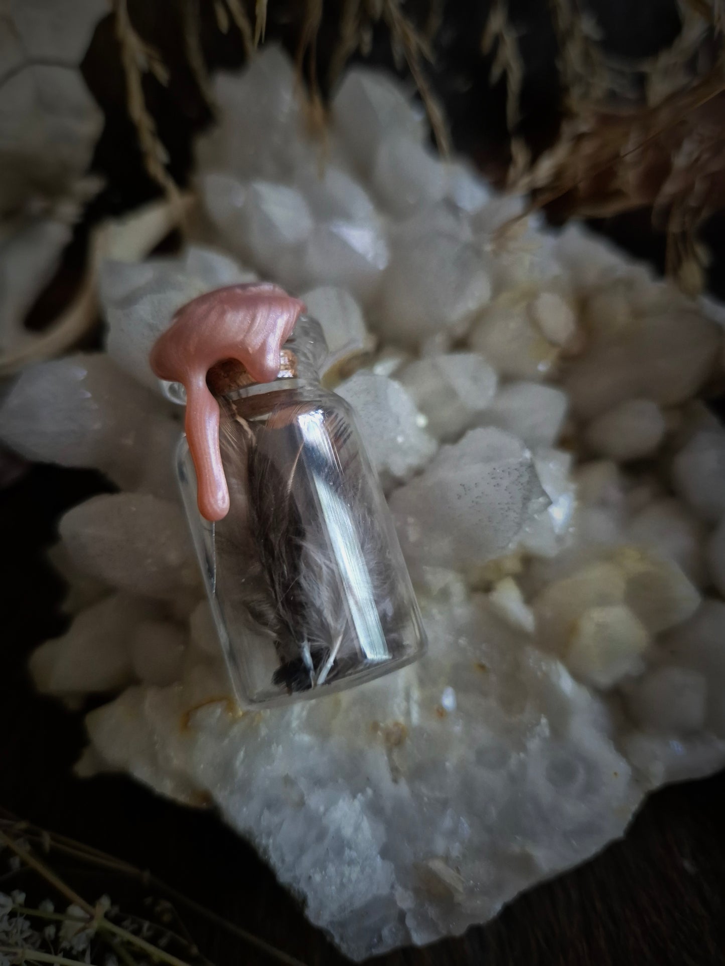 Pheasant Feather Mini Jar