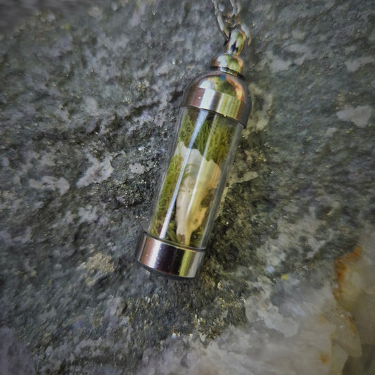 Skull Glass Vial Necklace