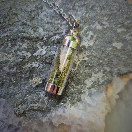 Skull Glass Vial Necklace