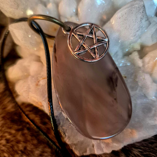 Agate and Pentagram Pendant