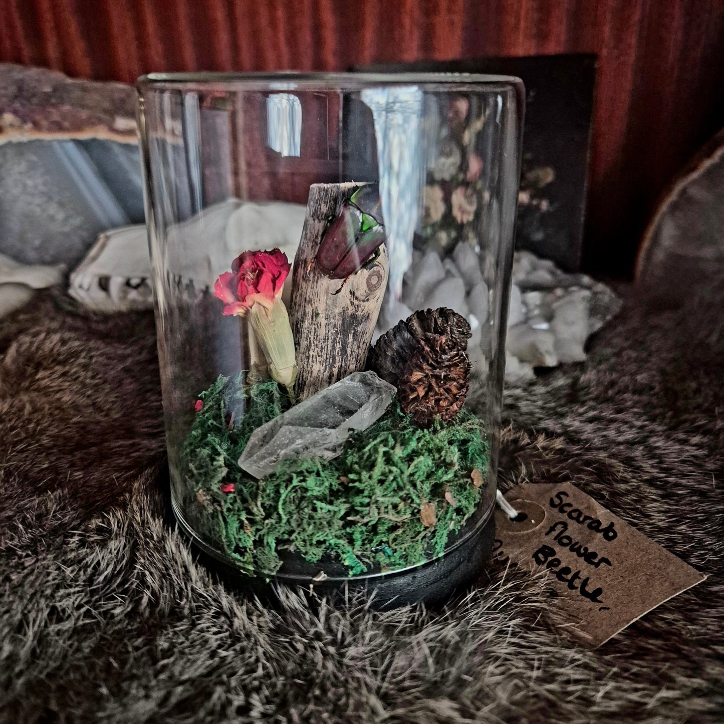 Scarab flower Beetle Jar