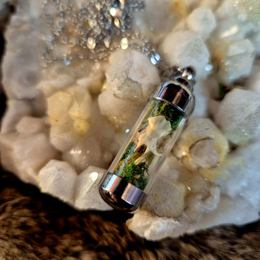 Skull and Moss Pendant