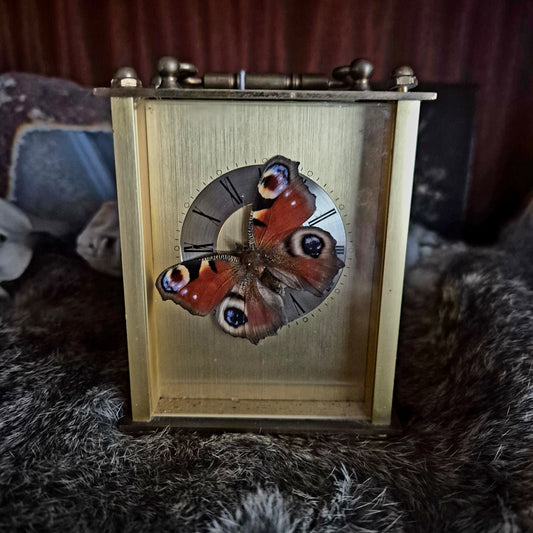 Peacock Butterfly Clock