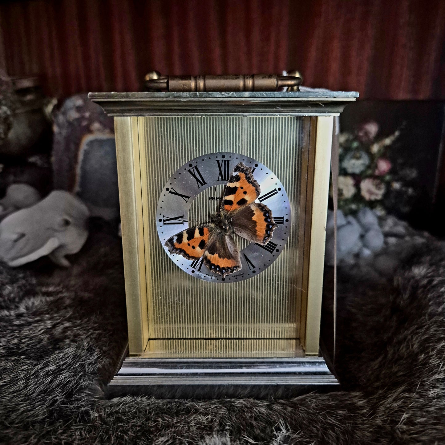 Tortoise Shell Butterfly Clock
